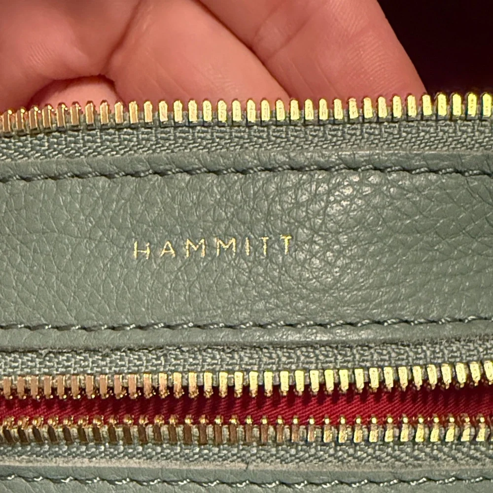 Hammitt Green Leather Crossbody Belt Bag with Gold Hardware - Picture 5 of 8
